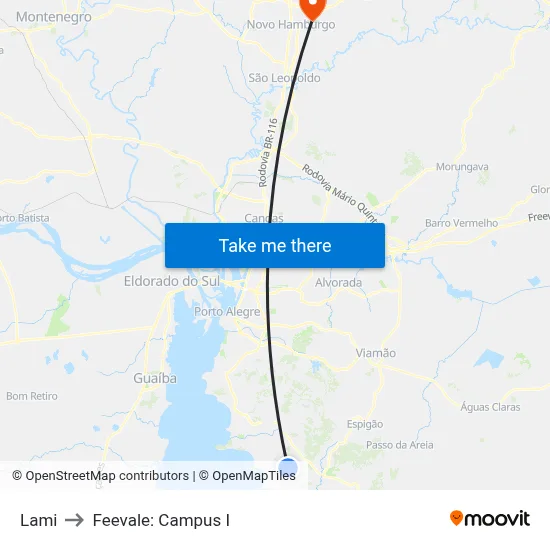 Lami to Feevale: Campus I map