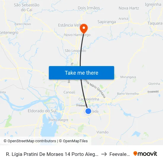 R. Lígia Pratini De Moraes 14 Porto Alegre - Rio Grande Do Sul 91175-190 Brasil to Feevale: Campus I map