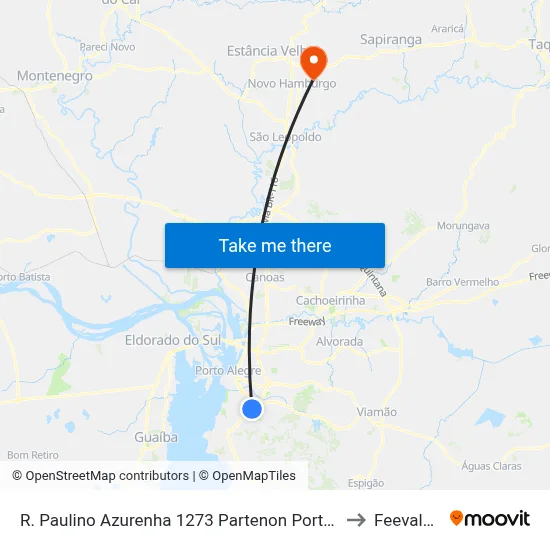 R. Paulino Azurenha 1273 Partenon Porto Alegre - Rio Grande Do Sul 90680-240 Brasil to Feevale: Campus I map