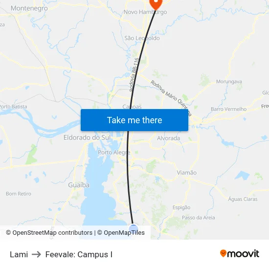 Lami to Feevale: Campus I map