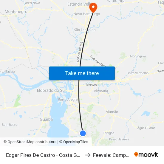 Edgar Pires De Castro - Costa Gama to Feevale: Campus I map