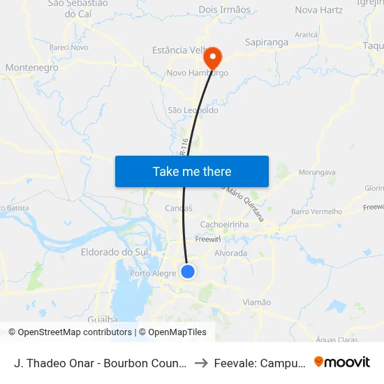 J. Thadeo Onar - Bourbon Country to Feevale: Campus I map