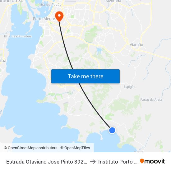 Estrada Otaviano Jose Pinto 3920 Lami Porto Alegre - Rio Grande Do Sul Brasil to Instituto Porto Alegre Unidade Central map