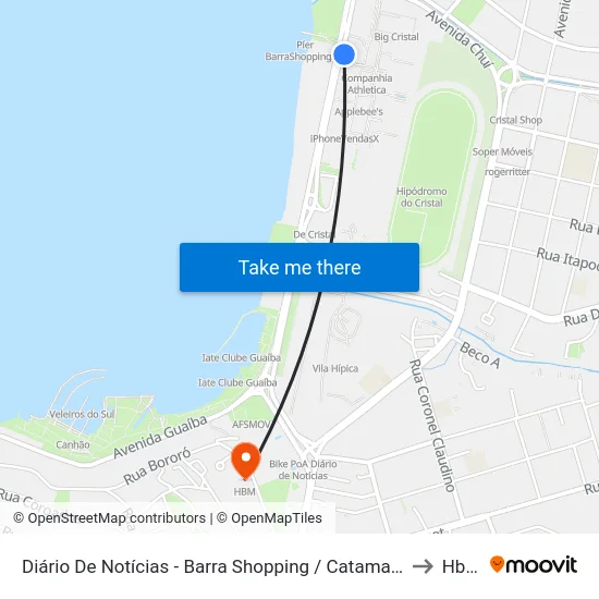Diário De Notícias - Barra Shopping / Catamarã to Hbm map