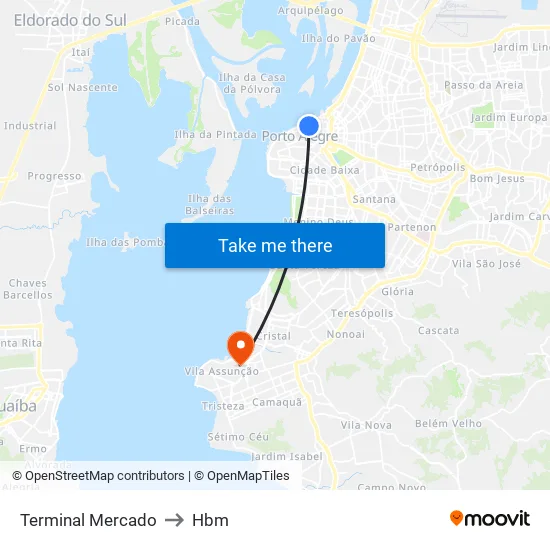 Terminal Mercado to Hbm map