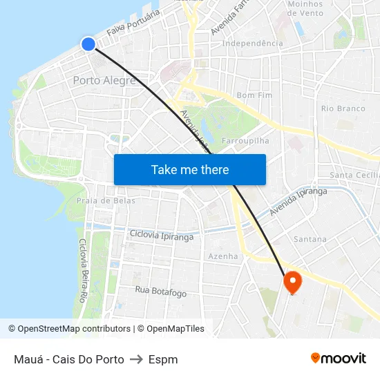 Mauá - Cais Do Porto to Espm map