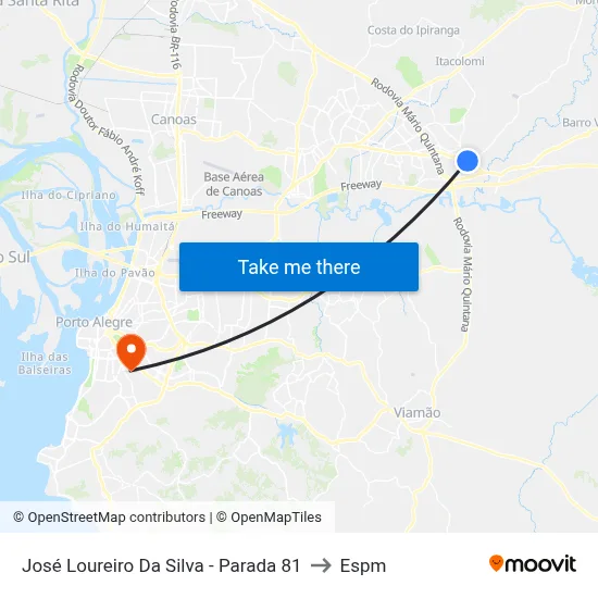 José Loureiro Da Silva - Parada 81 to Espm map