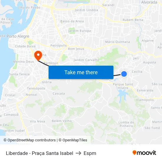 Liberdade - Praça Santa Isabel to Espm map