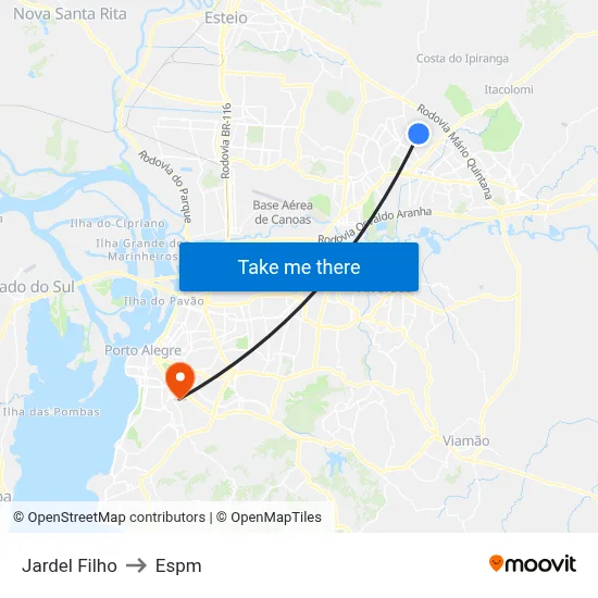 Jardel Filho to Espm map