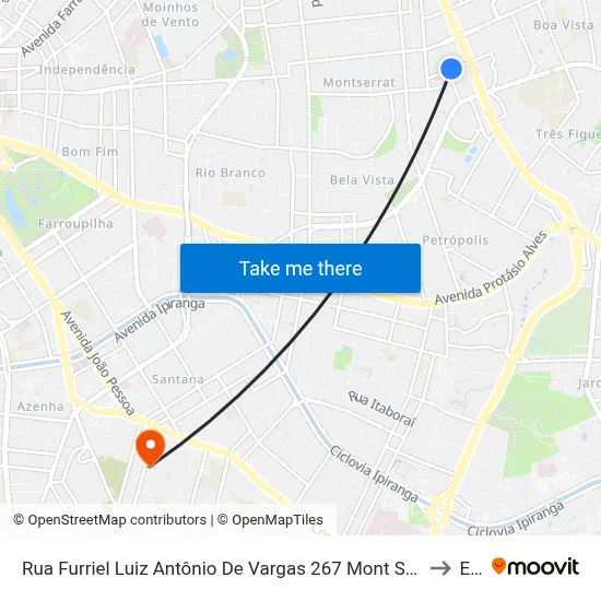 Rua Furriel Luiz Antônio De Vargas 267 Mont Serrat Porto Alegre - Rio Grande Do Sul 90470 Brasil to Espm map