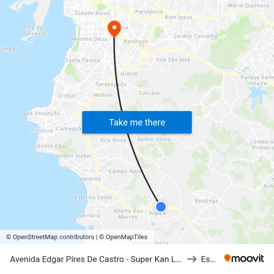 Avenida Edgar Píres De Castro - Super Kan Lotação to Espm map