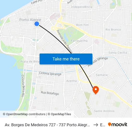 Av. Borges De Medeiros 727 - 737 Porto Alegre Rio Grande Do Sul. 90020-021 Brasil to Espm map