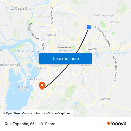 Rua Espanha, 861 to Espm map