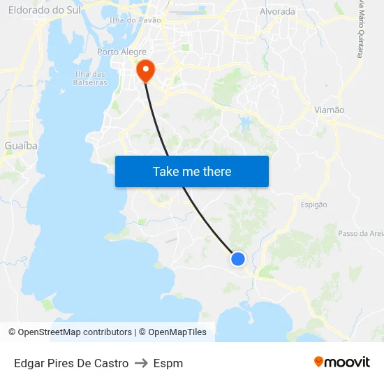 Edgar Pires De Castro to Espm map