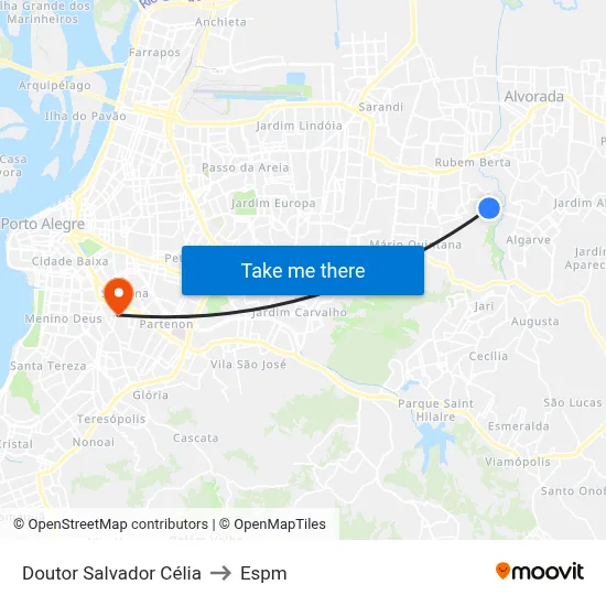 Doutor Salvador Célia to Espm map