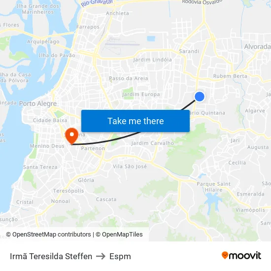 Irmã Teresilda Steffen to Espm map