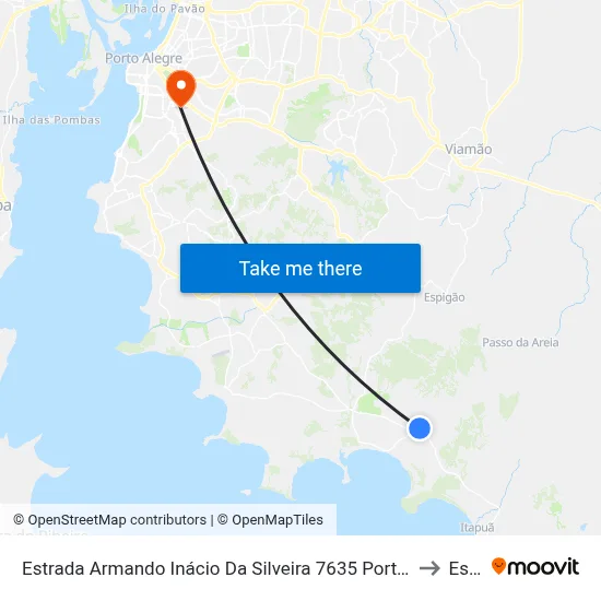 Estrada Armando Inácio Da Silveira 7635 Porto Alegre - Rs Brasil to Espm map