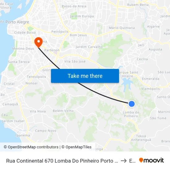 Rua Continental 670 Lomba Do Pinheiro Porto Alegre - Rio Grande Do Sul 91570 Brasil to Espm map