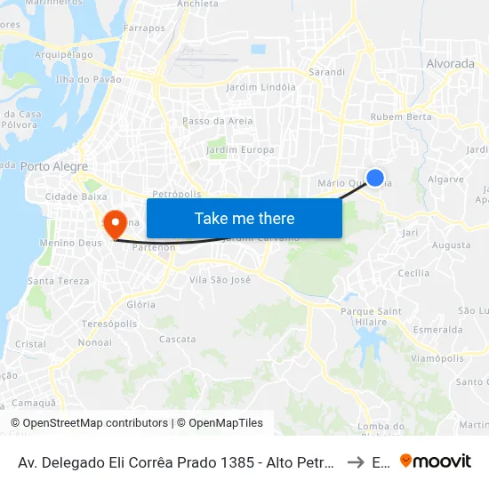 Av. Delegado Eli Corrêa Prado 1385 - Alto Petrópolis Porto Alegre - Rs 91260-300 Brasil to Espm map
