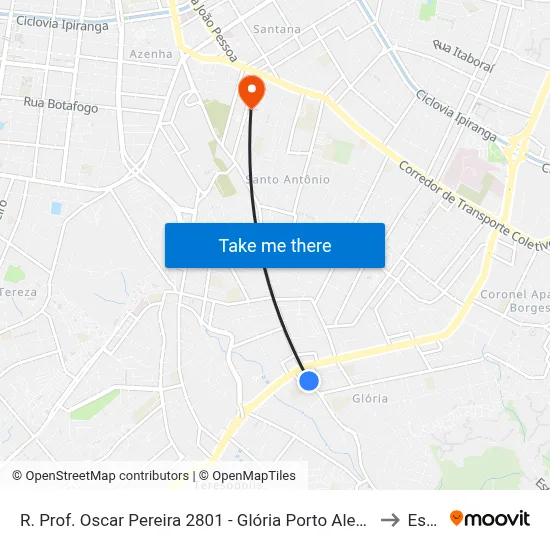R. Prof. Oscar Pereira 2801 - Glória Porto Alegre - Rs Brasil to Espm map