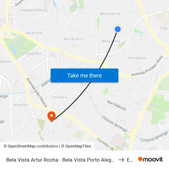 Bela Vista Artur Rocha - Bela Vista Porto Alegre - Rs 90450-170 Brasil to Espm map