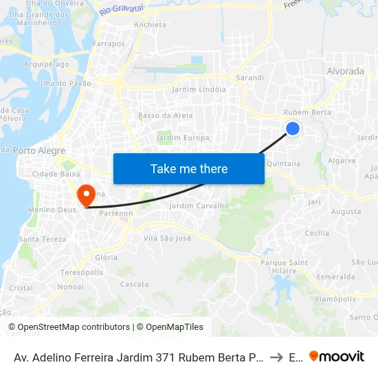 Av. Adelino Ferreira Jardim 371 Rubem Berta Porto Alegre - Rio Grande Do Sul 91250-310 Brasil to Espm map