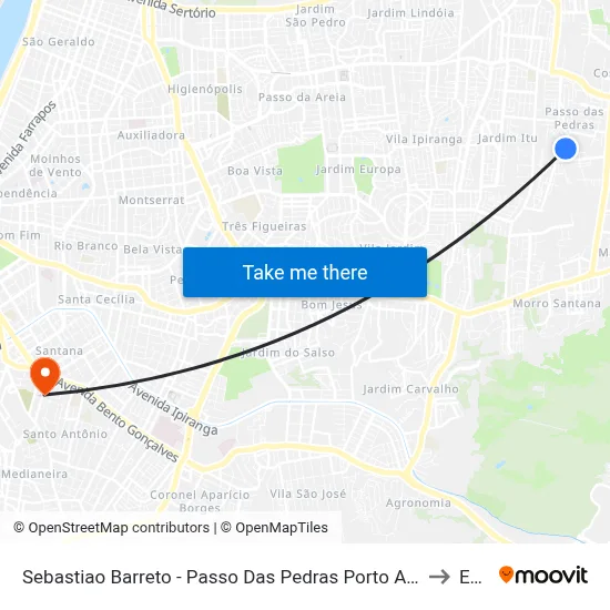 Sebastiao Barreto - Passo Das Pedras Porto Alegre - Rs 91230-510 Brasil to Espm map