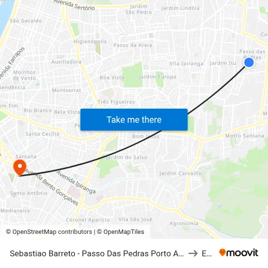 Sebastiao Barreto - Passo Das Pedras Porto Alegre - Rs 91230-400 Brasil to Espm map