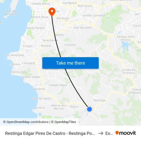 Restinga Edgar Pires De Castro - Restinga Porto Alegre - Rs Brasil to Espm map