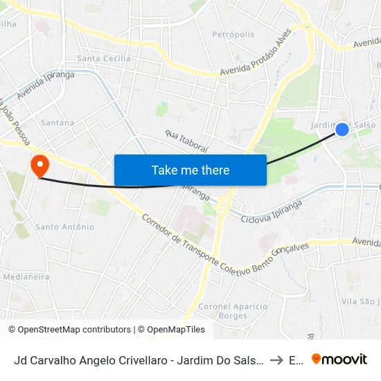 Jd Carvalho Angelo Crivellaro - Jardim Do Salso Porto Alegre - Rs 91410-140 Brasil to Espm map