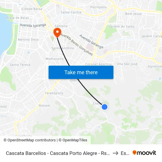 Cascata Barcellos - Cascata Porto Alegre - Rs 91712-150 Brasil to Espm map
