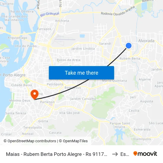 Maias - Rubem Berta Porto Alegre - Rs 91170-200 Brasil to Espm map