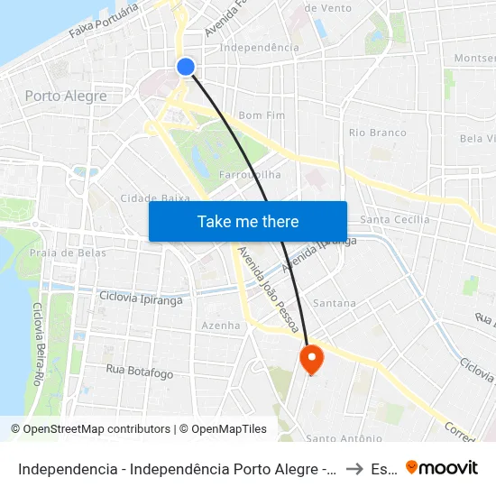 Independencia - Independência Porto Alegre - Rs 90035-073 Brasil to Espm map