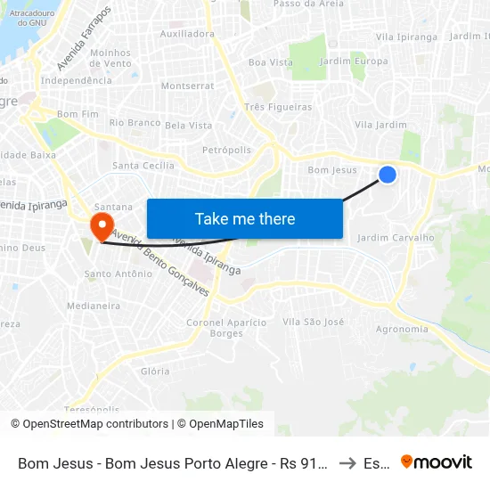 Bom Jesus - Bom Jesus Porto Alegre - Rs 91420-070 Brasil to Espm map