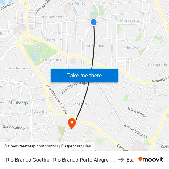 Rio Branco Goethe - Rio Branco Porto Alegre - Rs 90430-160 Brasil to Espm map