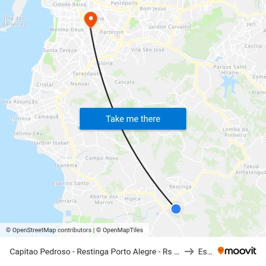Capitao Pedroso - Restinga Porto Alegre - Rs 91790-000 Brasil to Espm map