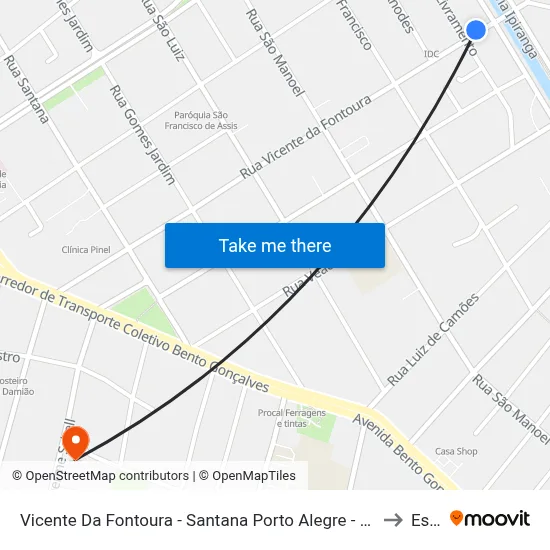 Vicente Da Fontoura - Santana Porto Alegre - Rs 90640-002 Brasil to Espm map