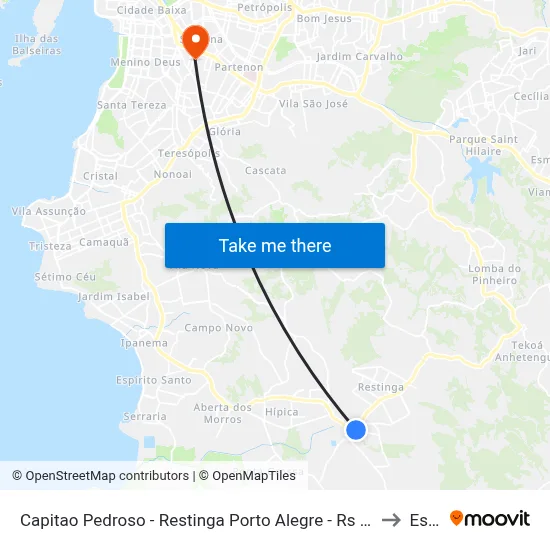 Capitao Pedroso - Restinga Porto Alegre - Rs 91790-400 Brasil to Espm map