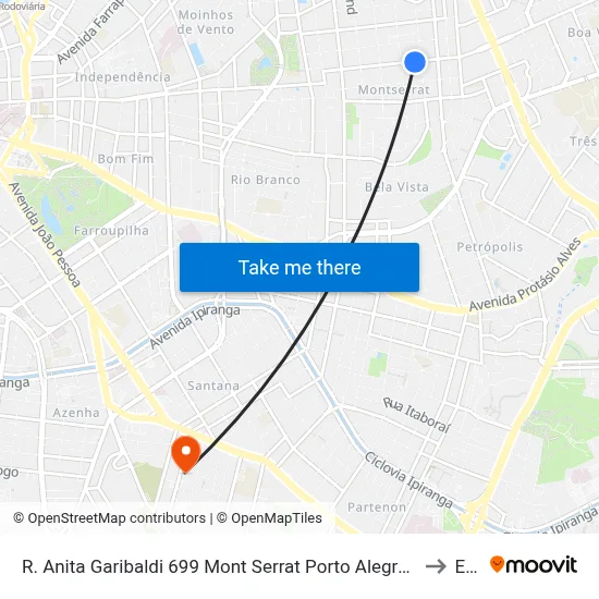 R. Anita Garibaldi 699 Mont Serrat Porto Alegre - Rio Grande Do Sul 90450-000 Brasil to Espm map
