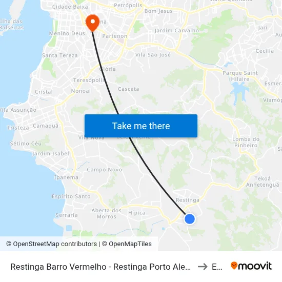 Restinga Barro Vermelho - Restinga Porto Alegre - Rs 91790-885 Brasil to Espm map
