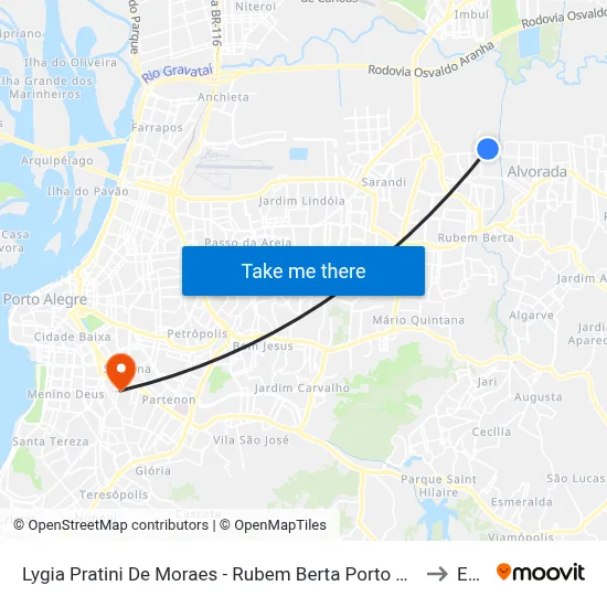 Lygia Pratini De Moraes - Rubem Berta Porto Alegre - Rs 91170-400 Brasil to Espm map