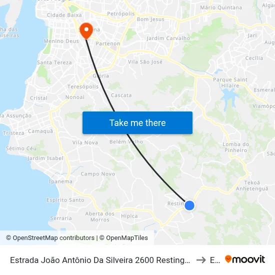 Estrada João Antônio Da Silveira 2600 Restinga Porto Alegre - Rio Grande Do Sul 91790 Brasil to Espm map