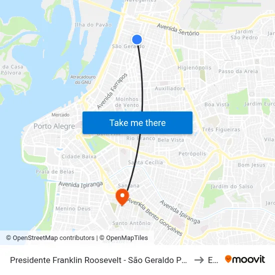 Presidente Franklin Roosevelt - São Geraldo Porto Alegre - Rs 90230-080 Brasil to Espm map