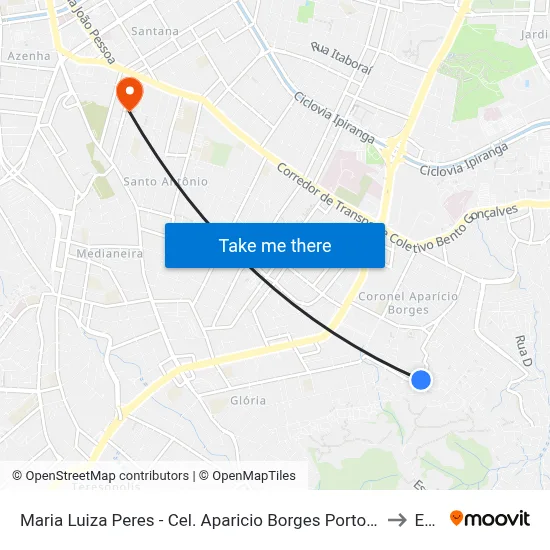 Maria Luiza Peres - Cel. Aparicio Borges Porto Alegre - Rs 91510-360 Brasil to Espm map