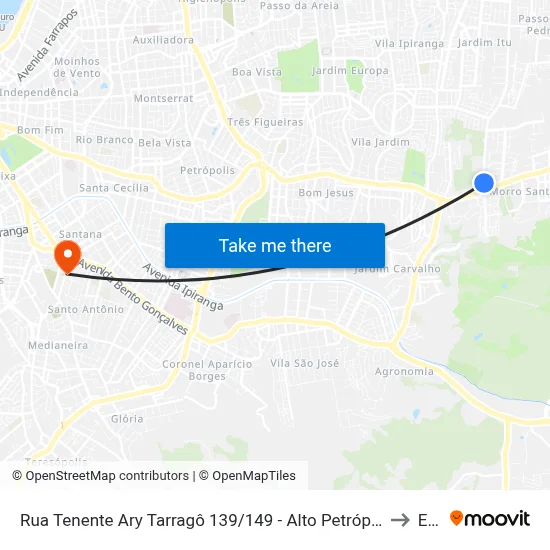 Rua Tenente Ary Tarragô 139/149 - Alto Petrópolis Porto Alegre - Rs 91225-000 Brasil to Espm map