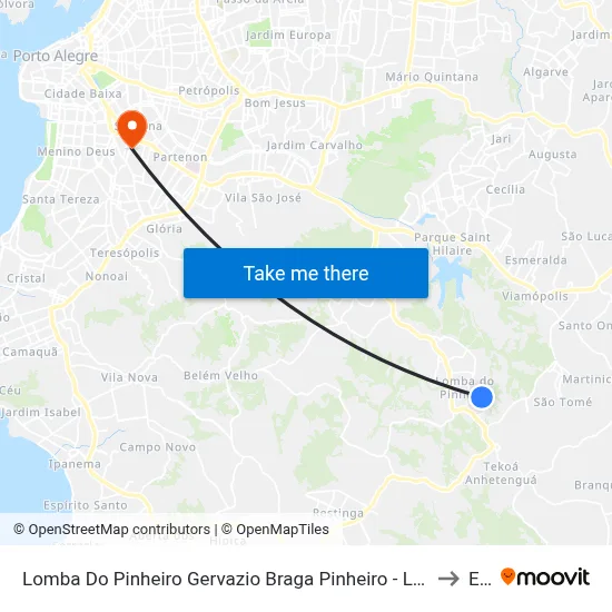 Lomba Do Pinheiro Gervazio Braga Pinheiro - Lomba Do Pinheiro Porto Alegre - Rs 91570-650 Brasil to Espm map