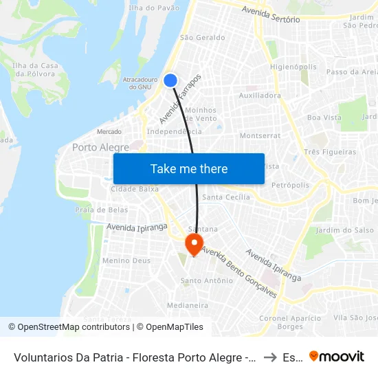 Voluntarios Da Patria - Floresta Porto Alegre - Rs 90030-001 Brasil to Espm map