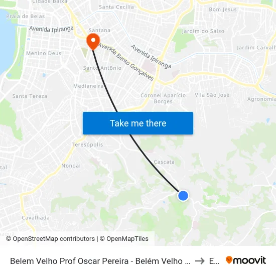 Belem Velho Prof Oscar Pereira - Belém Velho Porto Alegre - Rs 91712-320 Brasil to Espm map