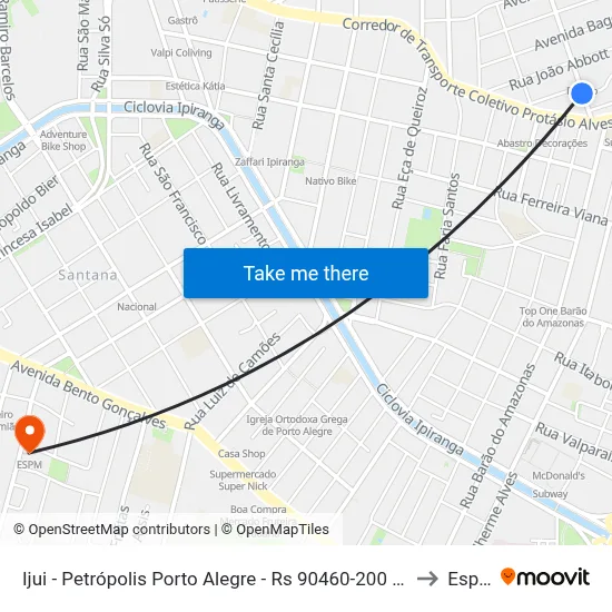 Ijui - Petrópolis Porto Alegre - Rs 90460-200 Brasil to Espm map