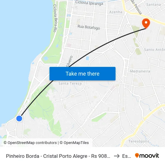 Pinheiro Borda - Cristal Porto Alegre - Rs 90810-150 Brasil to Espm map